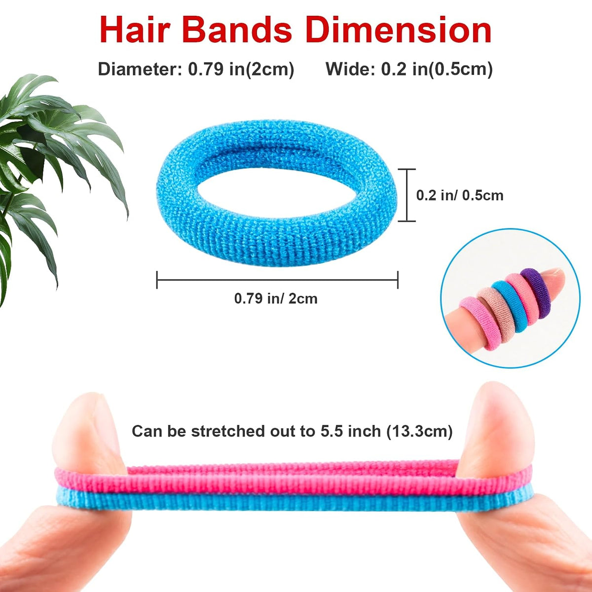 360Pcs Baby Hair Ties, Small No Damage Elastic Hair Bands