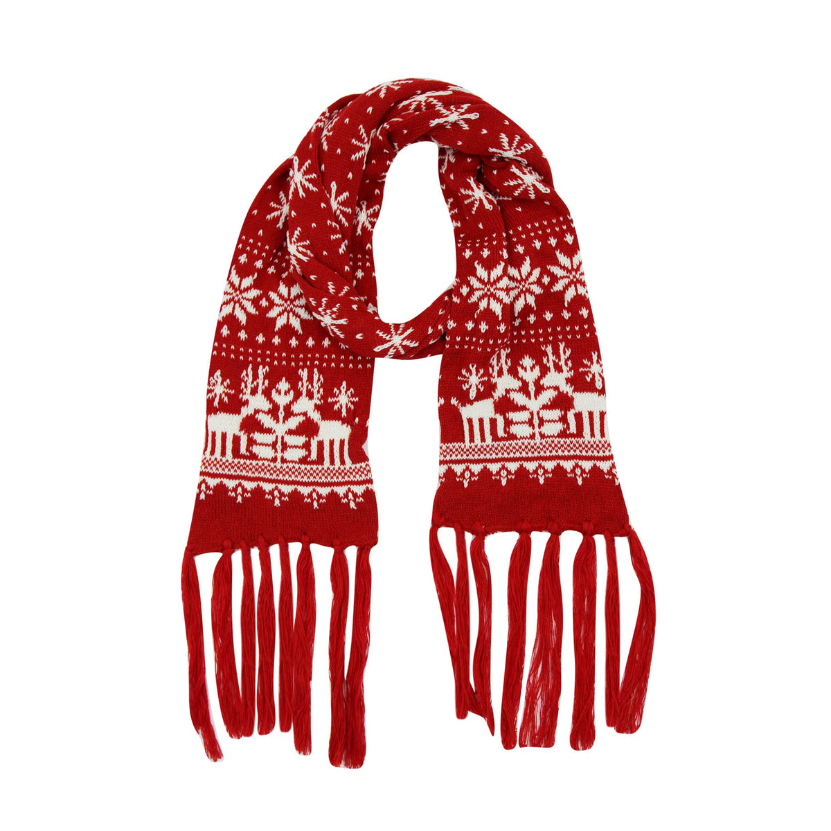 RARITYUS Kids Winter Knit Scarf Soft Warm Tassel Long Scarf for Boys Girls