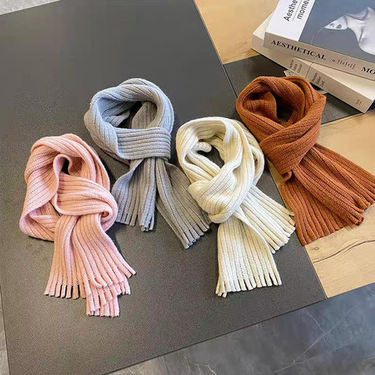 Kids Scarf for Girls Winter Warm Knit Toddler Baby Scarves Neck Warmer Tassel Scarf for Boys Girls