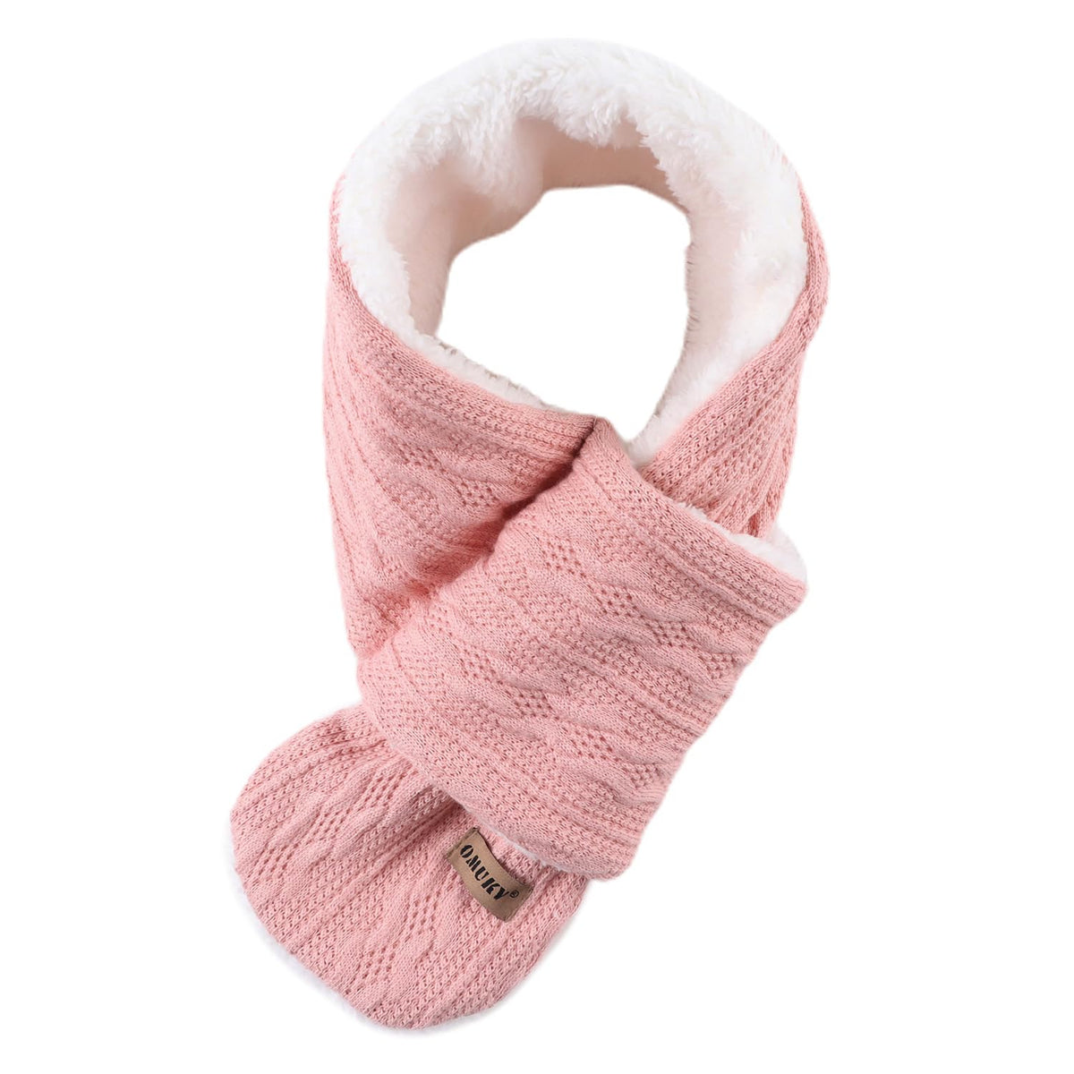 OMUKY Kids Scarf Fleece Warm Knitted Scarf Toddler Cold Weather Neck Warmer