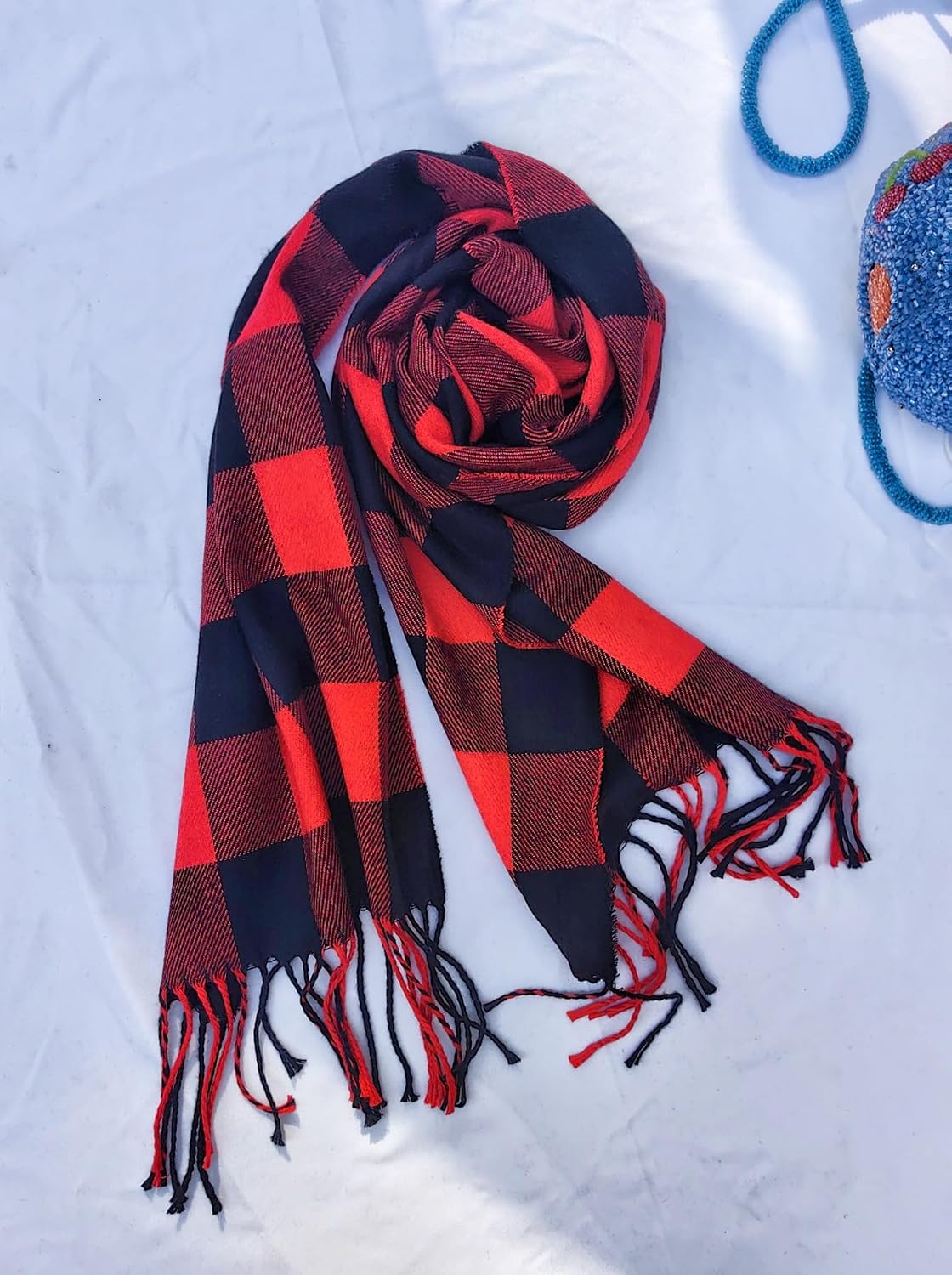 Wander Agio Winter Scarf Warm Shawls Scarves Parent-child Scarf Womens Plaid Scarfs Small