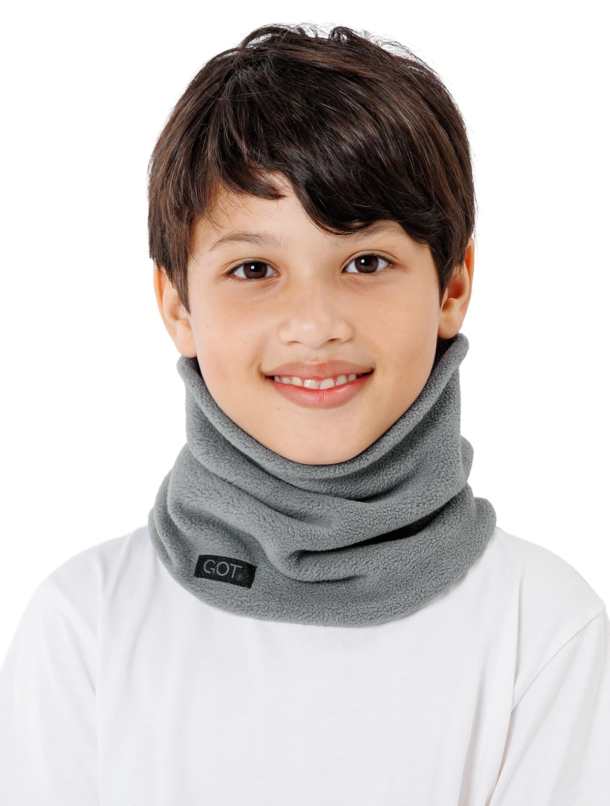 Kids Fleece Neck Warmer - Boys Girls Winter Scarf Neck Gaiter Scarf