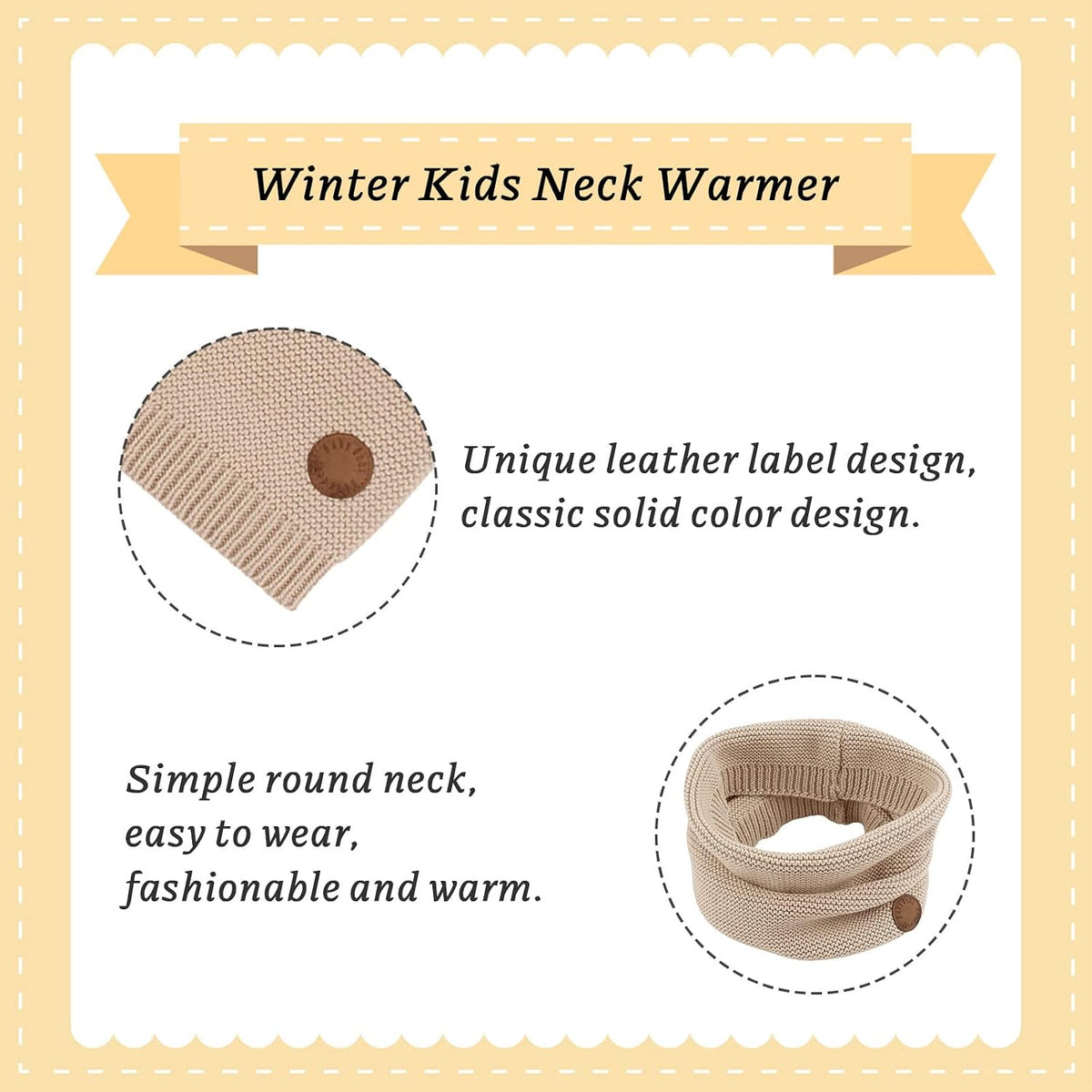 Bamery Winter Baby Boys Scarf Girl Neck Warmer Knitted Scarves for Toddler