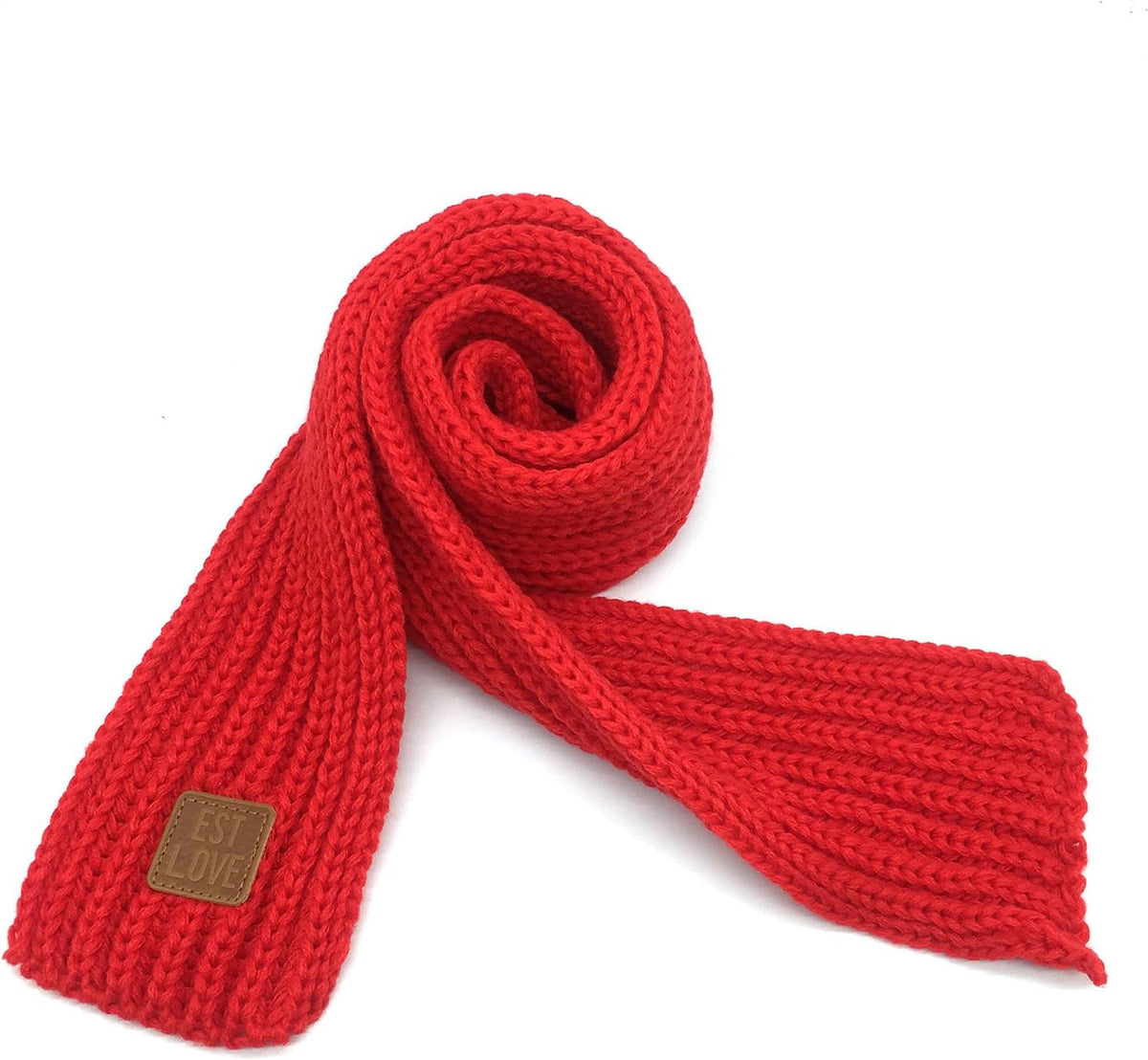 BEARUN Kids Knit Scarf Winter Fashion Solid Color Toddler Baby Scarves Wrap Neck Warmer