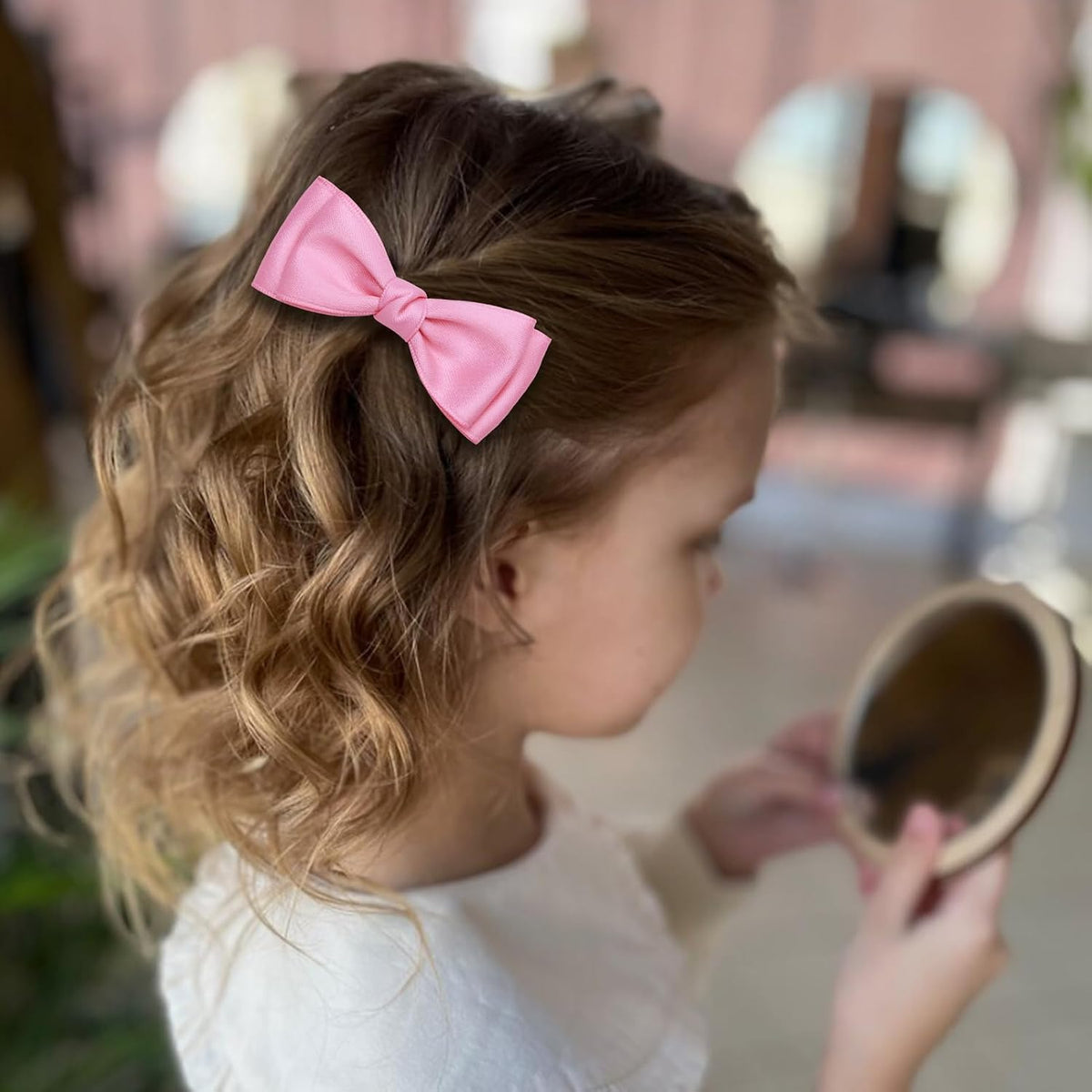 KISZU 3 Inch Hair Bows Clips Grosgrain Ribbon Alligator Clips Hair Accessories for Girls Toddler Kids Children Teens Women
