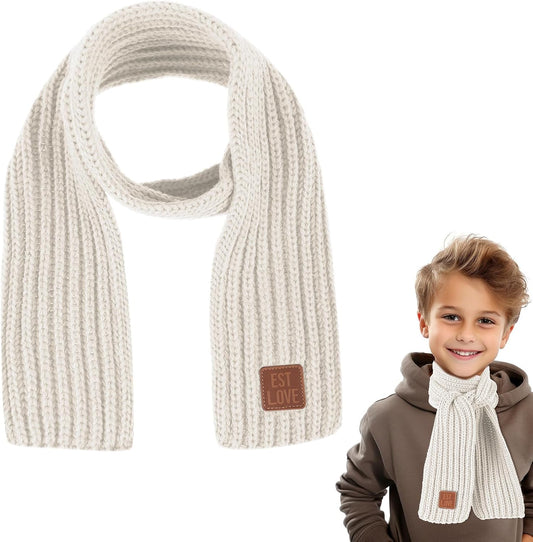 Abeillo Warm Kids Winter Knit Scarves Soft Knitted Neck Warmer Scarf Warm Scarves Wrap for Boys Girls