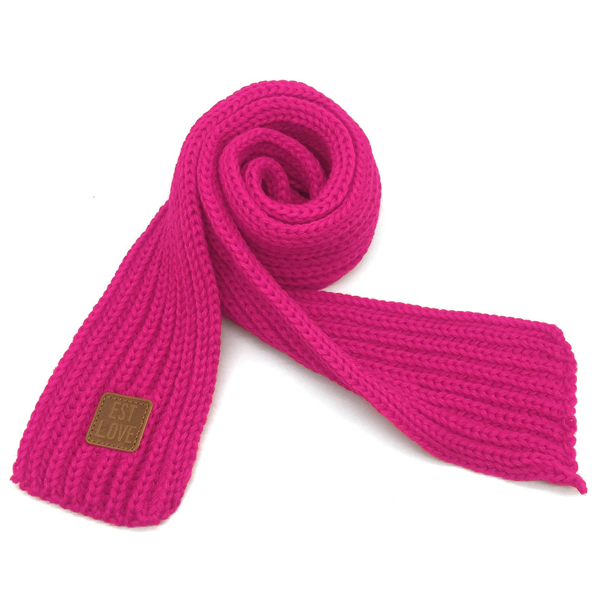 BEARUN Kids Knit Scarf Winter Fashion Solid Color Toddler Baby Scarves Wrap Neck Warmer