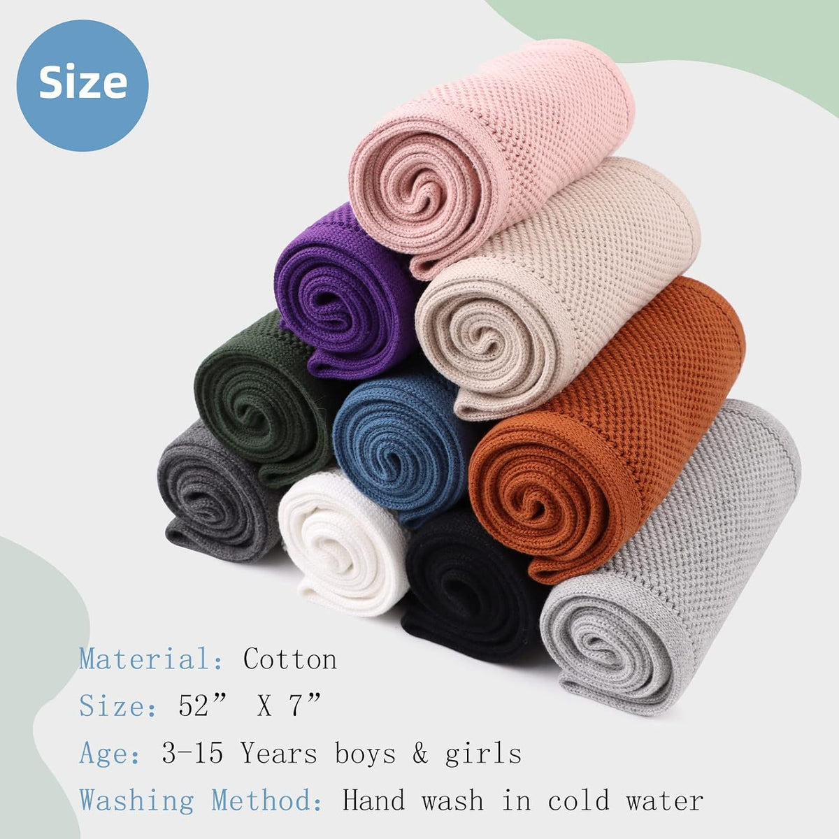 PESAAT Kids Winter Infinity Scarf Knit Cotton Toddler Boy Girls Scarves