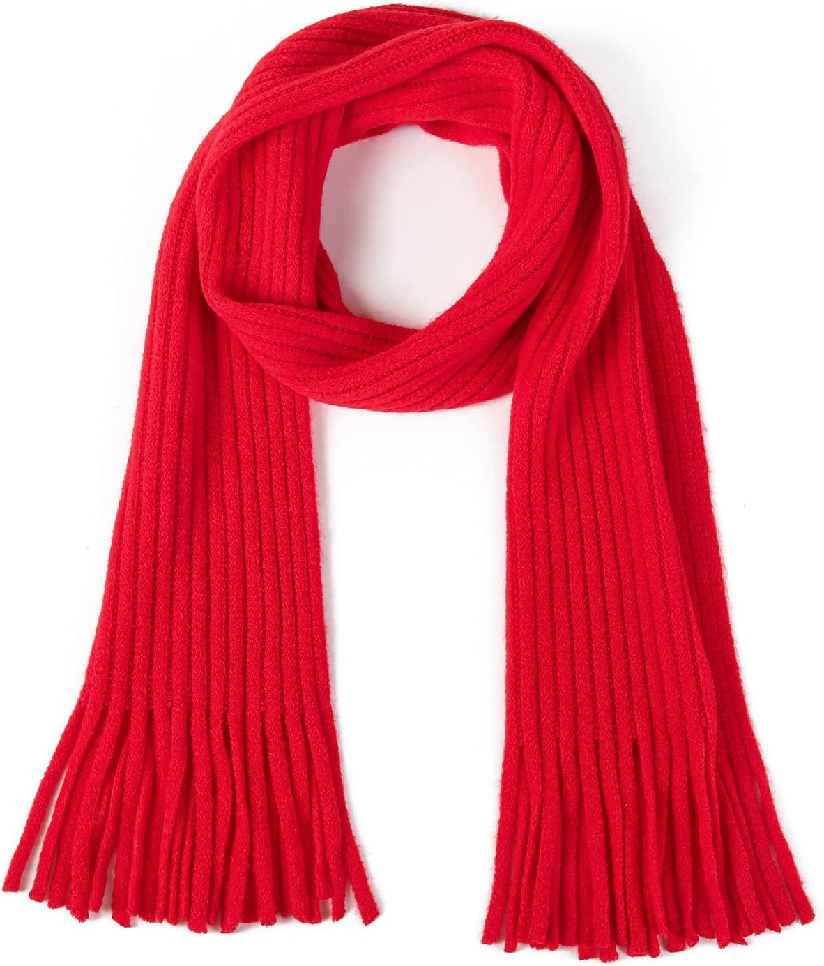 BEARUN Kids Knit Scarf Winter Fashion Solid Color Toddler Baby Scarves Neck Warmer Tassel Scarf for Boys Girls