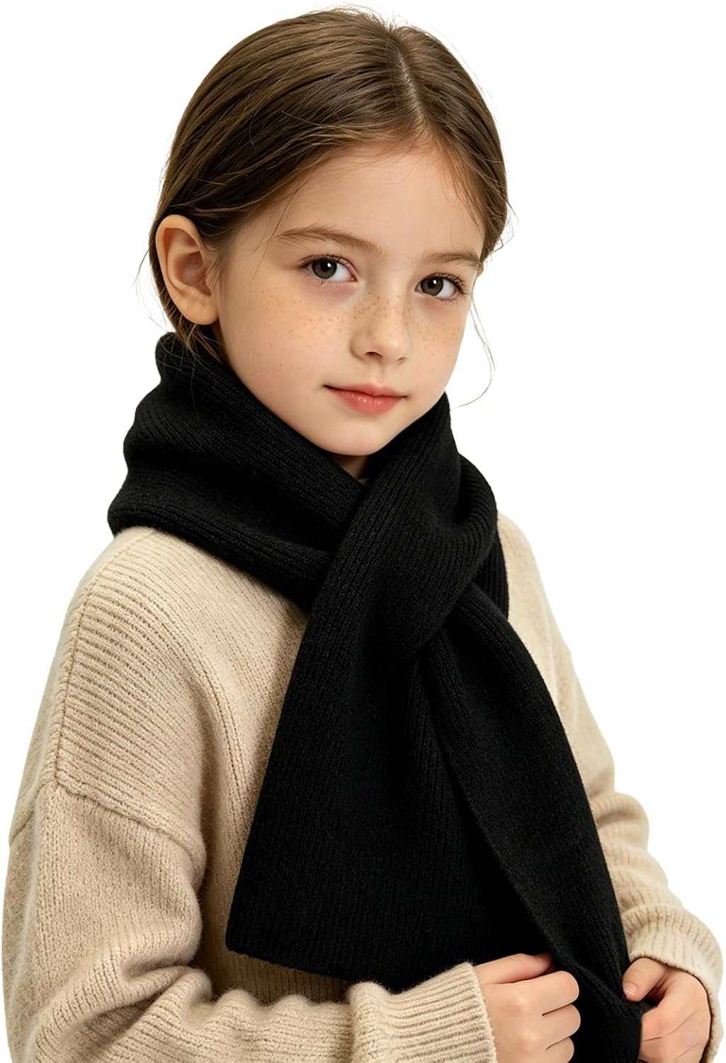 RUIKUNA Kids Scarf Girls Toddler Knitted Scarf Winter Baby Neck Warmer Boys