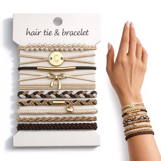 10 Pcs Hair Ties Bracelets - Gifts for Women Girls, Hair Accessories
