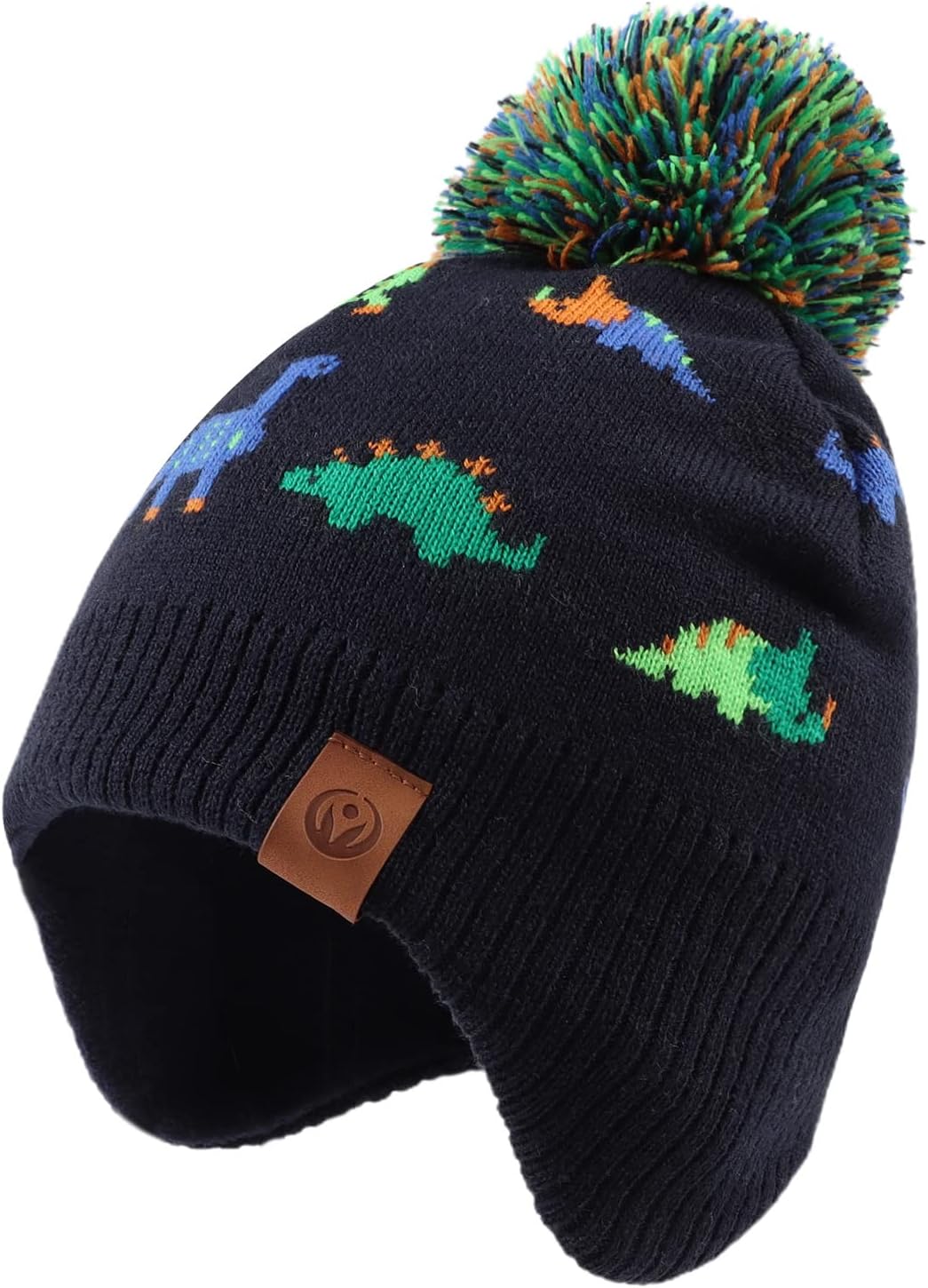 JANGANNSA Knitted Baby Hat Scarf Winter Warm Boy Girl Beanie Fleece Lining