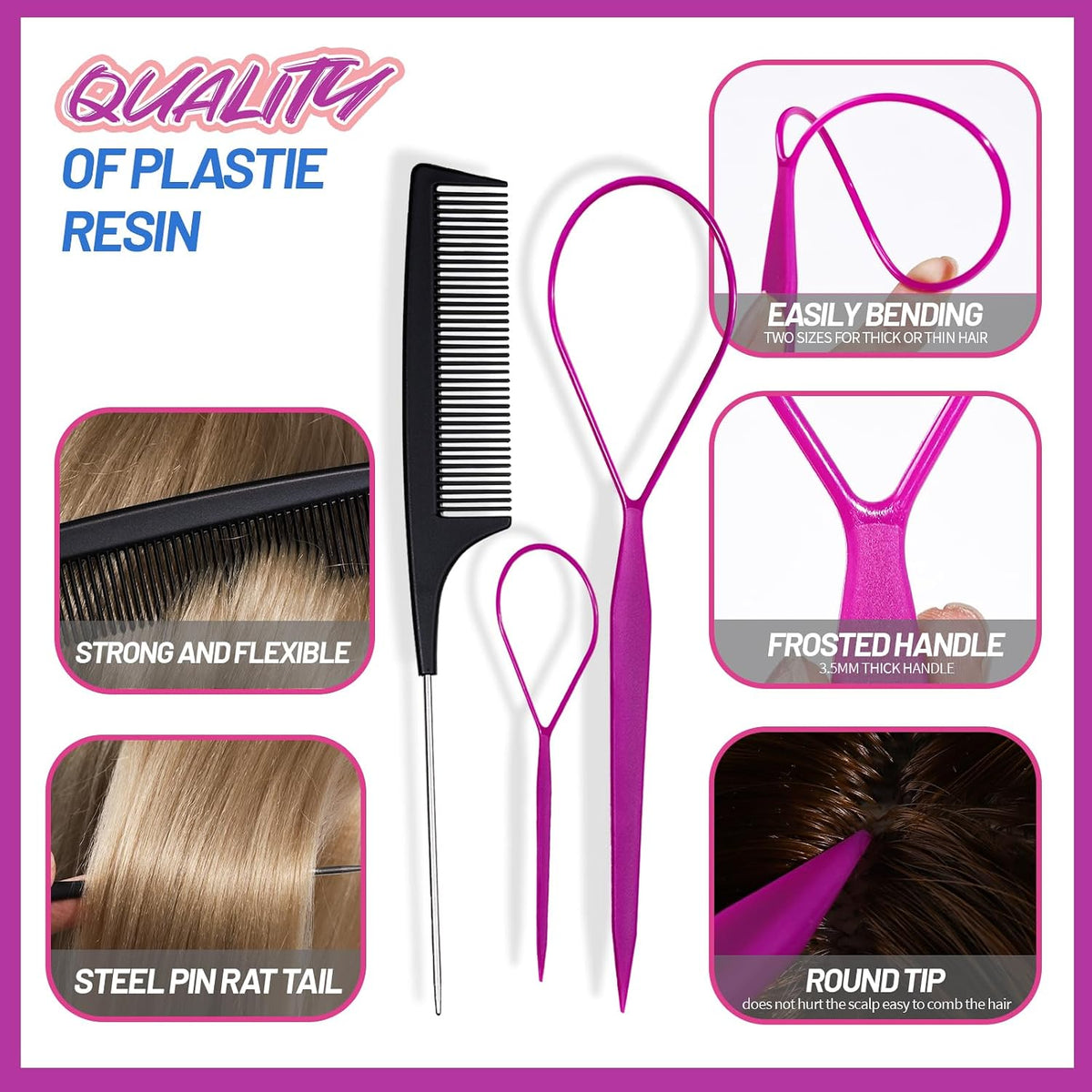 Teenitor Hair Accessories for Girls Colorful Hair Rubber Bands Hair Ties
