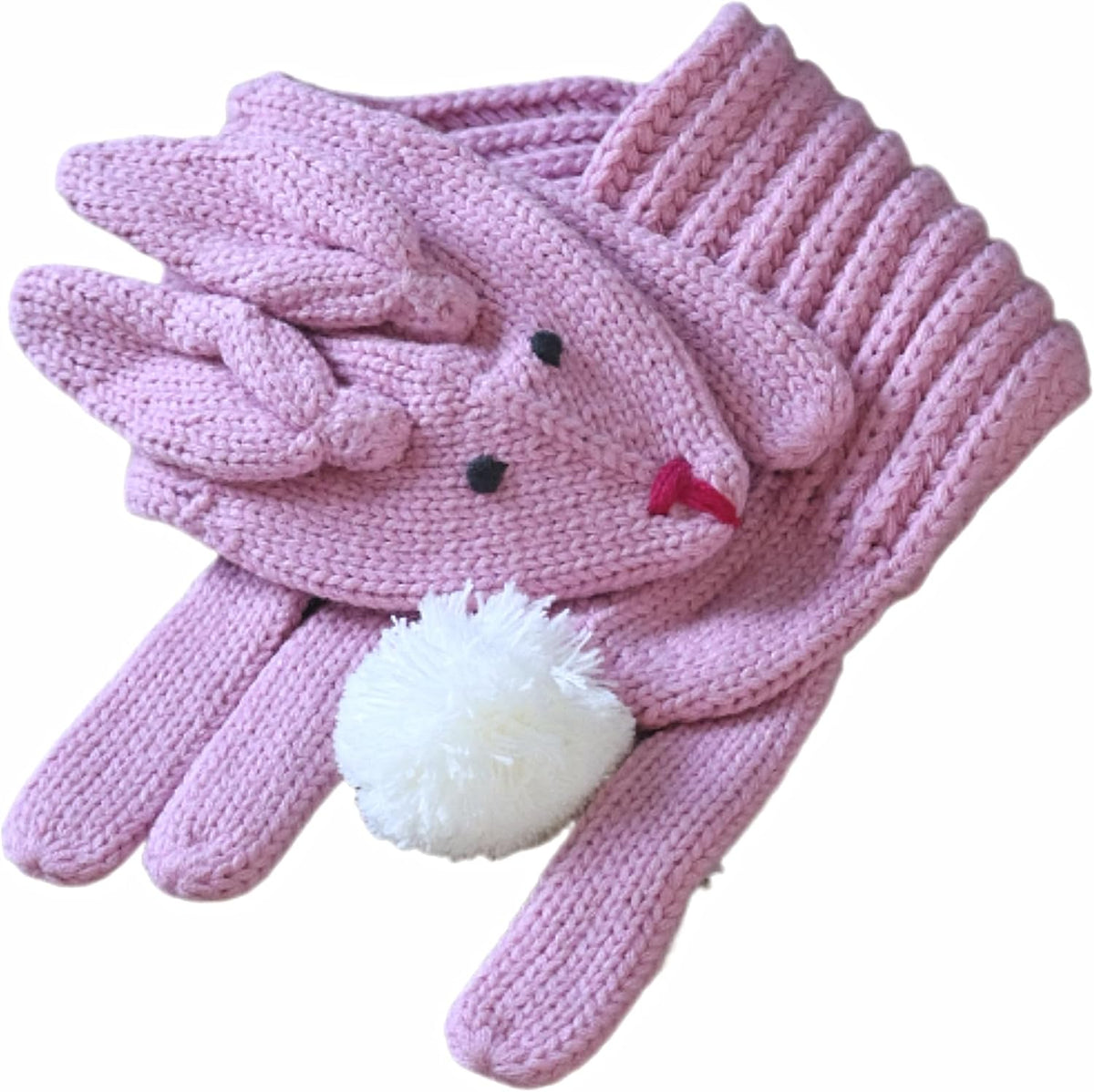 Kids Animal Knit Scarf – Soft Double‑Layer Winter Accessory for Children