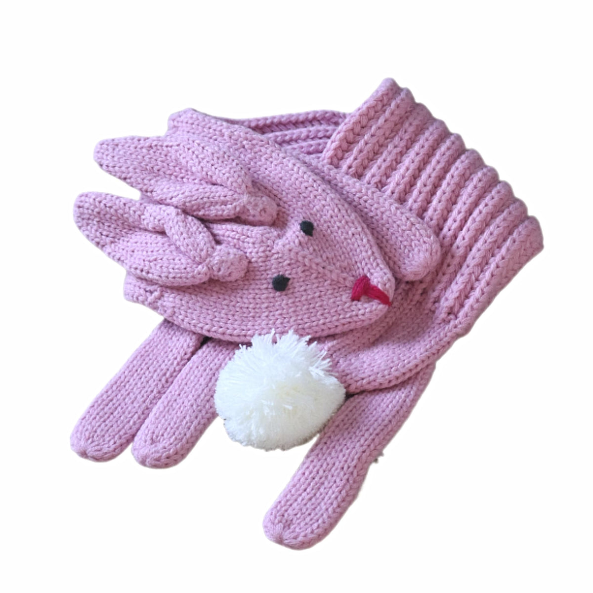 Kids Animal Knit Scarf – Soft Double‑Layer Winter Accessory for Children
