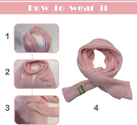 Ruby&Tang Kids Scarf Winter Warm Soft Knit Cotton Toddler lightweight Scarves For Boys Girls 1-6Years