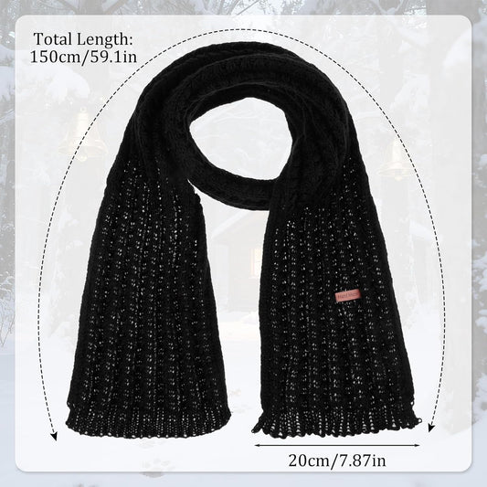 Grevosea Kids Knitted Scarf, Winter Fashion Solid Color Toddler Baby Warm Neck Wrap for Girls Boys 150 * 20cm/59.1 * 7.87inch