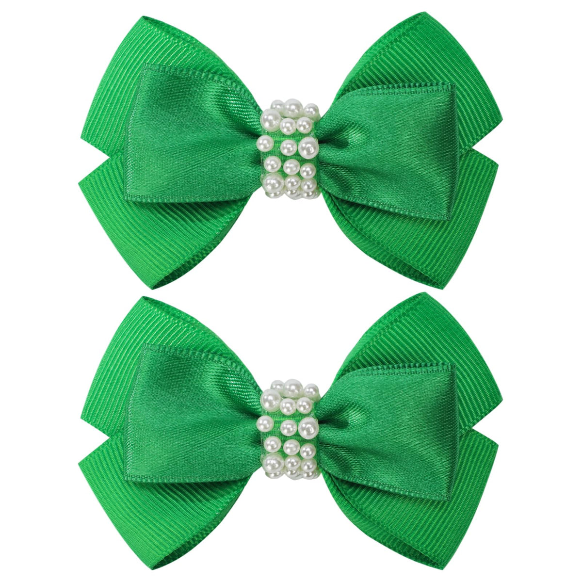 KISZU 3 Inch Hair Bows Clips Grosgrain Ribbon Alligator Clips Hair Accessories for Girls Toddler Kids Children Teens Women - Gold