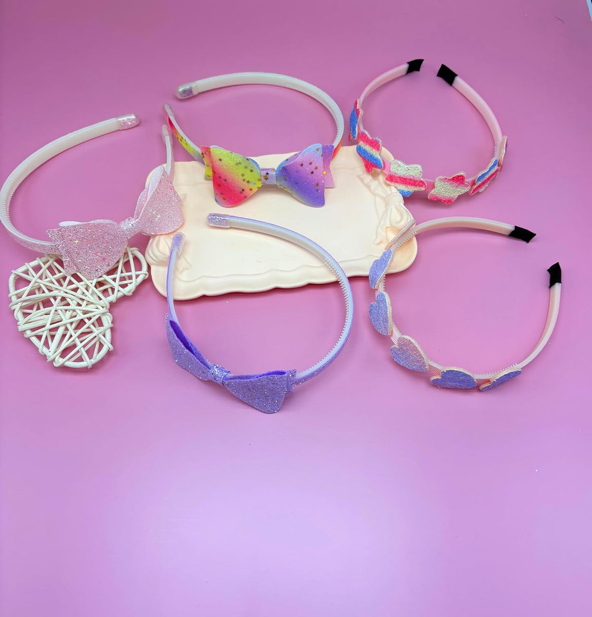 8PCS Headband for Girls,Cute Sparkly Girls Headband Glitter Hair Bands