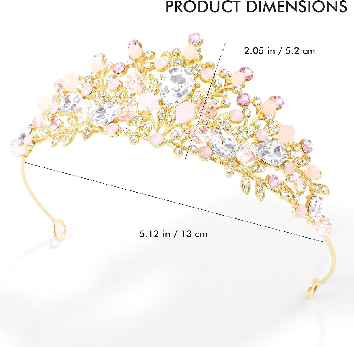 TAROSE Crystal Tiaras for Women Princess Birthday Crowns for Girls