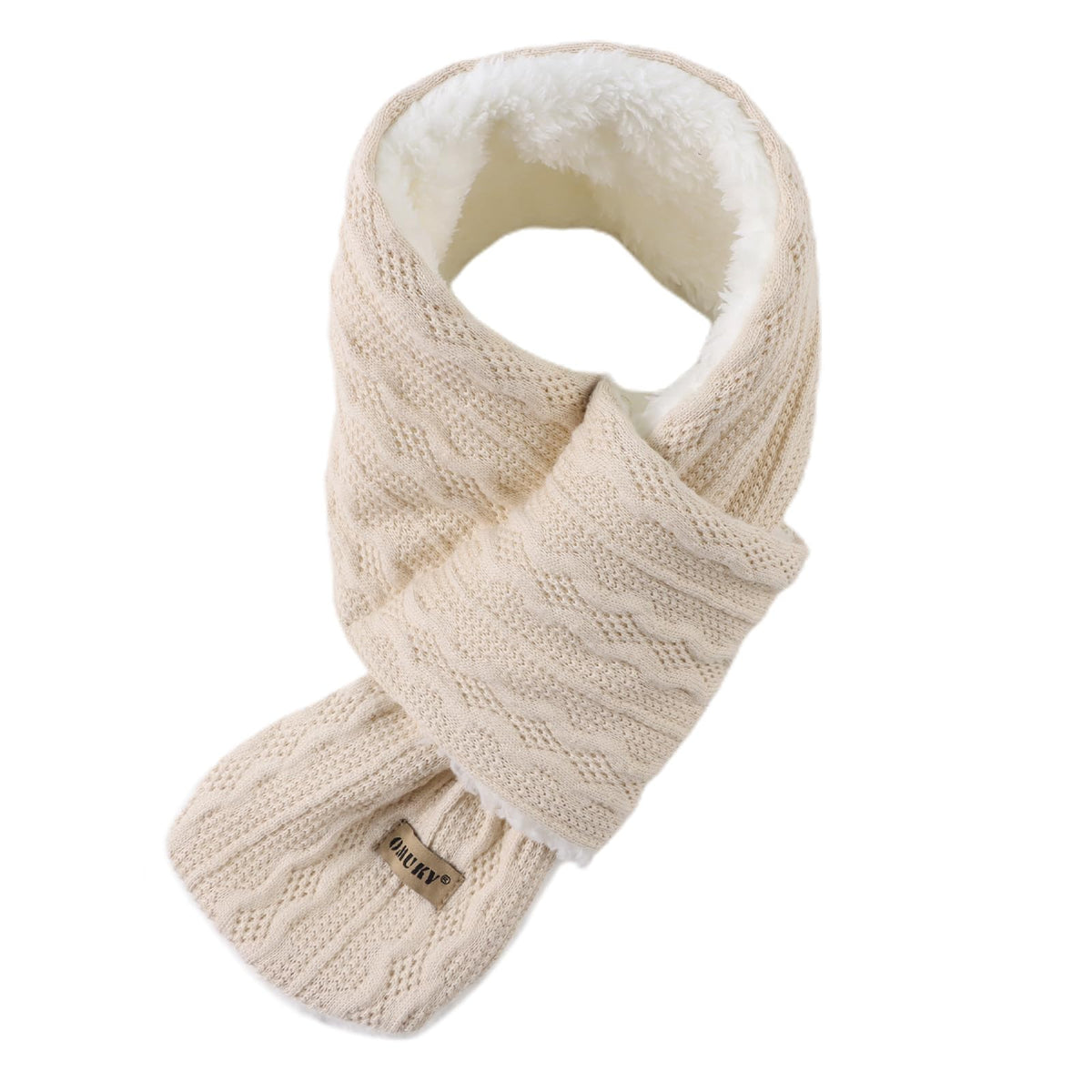 OMUKY Kids Scarf Fleece Warm Knitted Scarf Toddler Cold Weather Neck Warmer