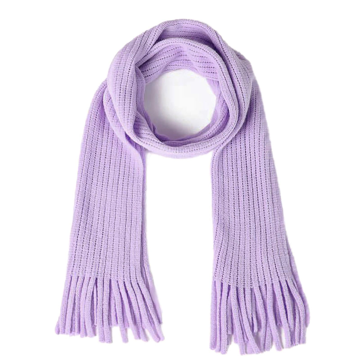 BEARUN Kids Knit Scarf Winter Fashion Solid Color Toddler Baby Scarves Neck Warmer Tassel Scarf for Boys Girls