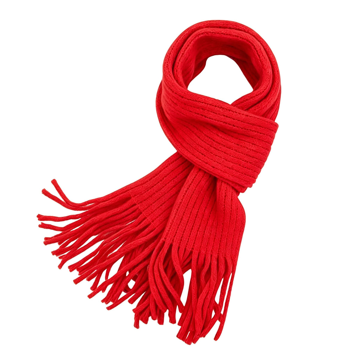 Girls Winter Knit Scarf for 2-14T Kids Soft Warm Solid Scarves