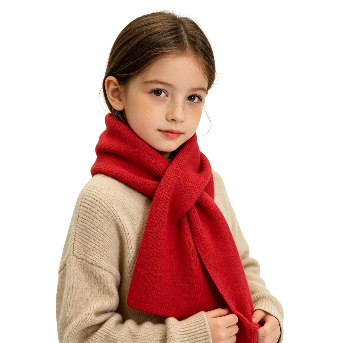 RUIKUNA Kids Scarf Girls Toddler Knitted Scarf Winter Baby Neck Warmer Boys