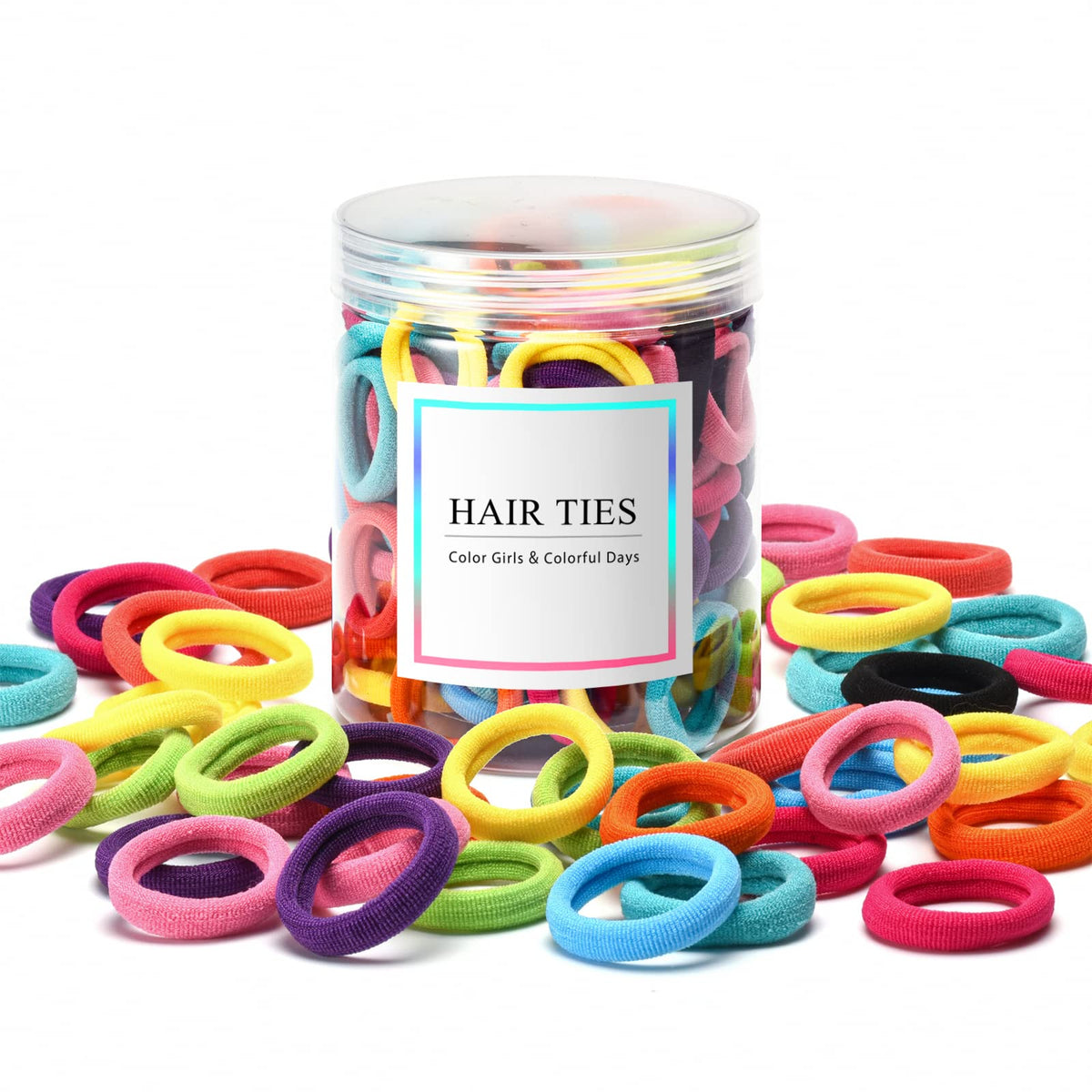100 Pcs Baby Hair Ties, Cotton Ponytail Holders, No Damage Elastics