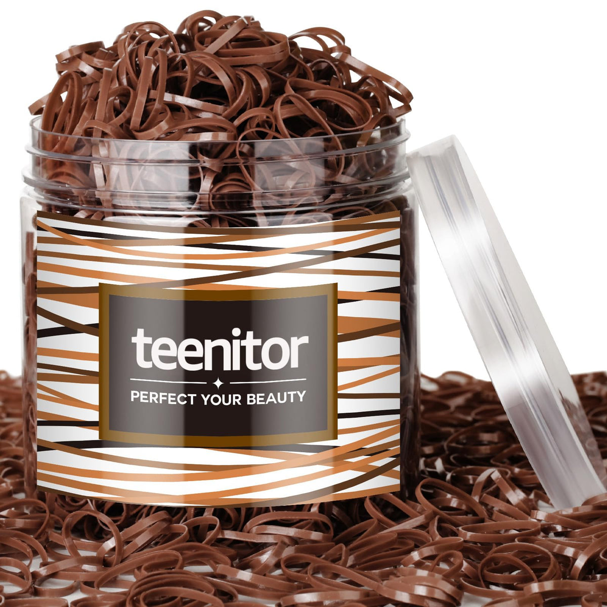 Teenitor 2000Pcs Clear Hair Ties Small Hair Elastics Rubber Hair Bands