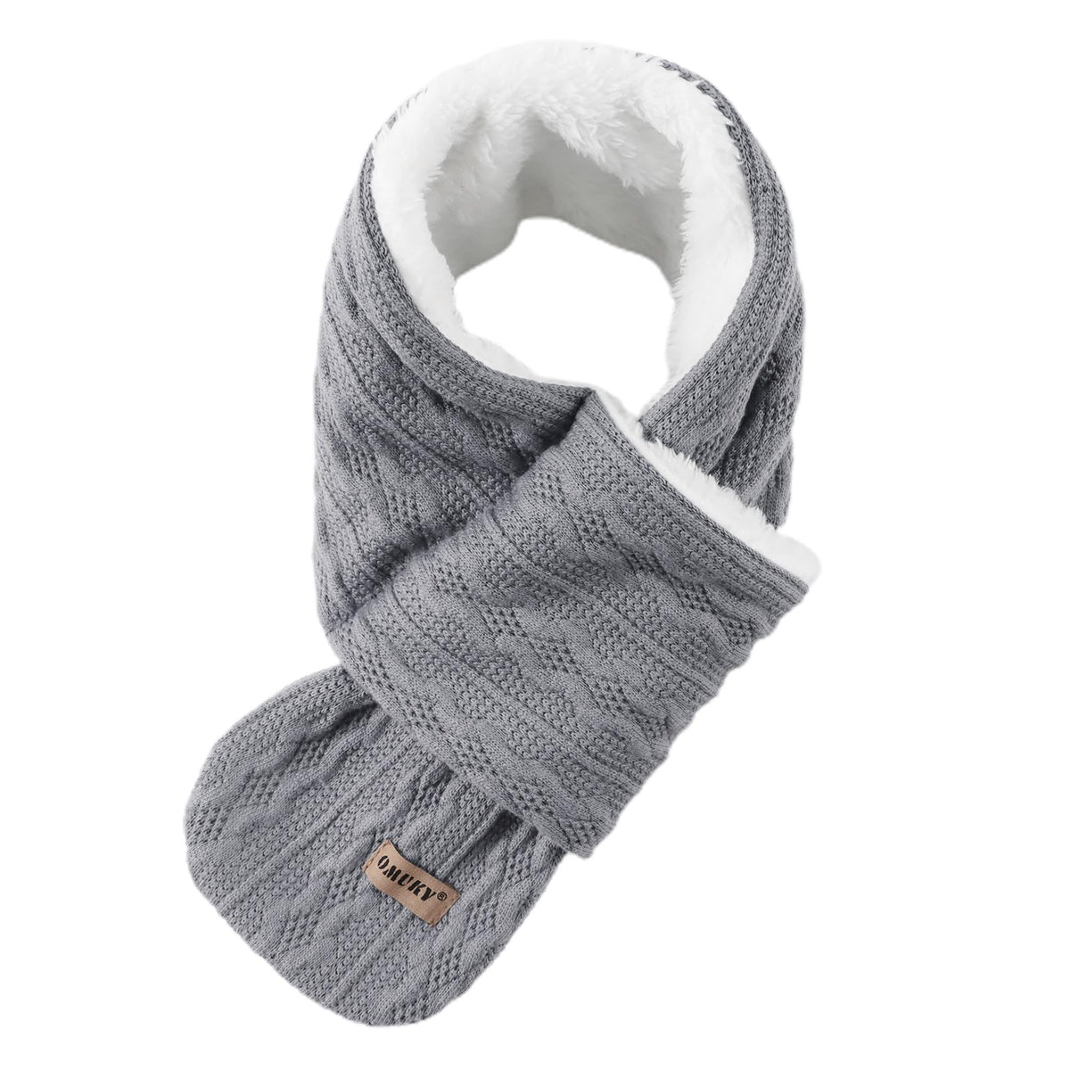 OMUKY Kids Scarf Fleece Warm Knitted Scarf Toddler Cold Weather Neck Warmer