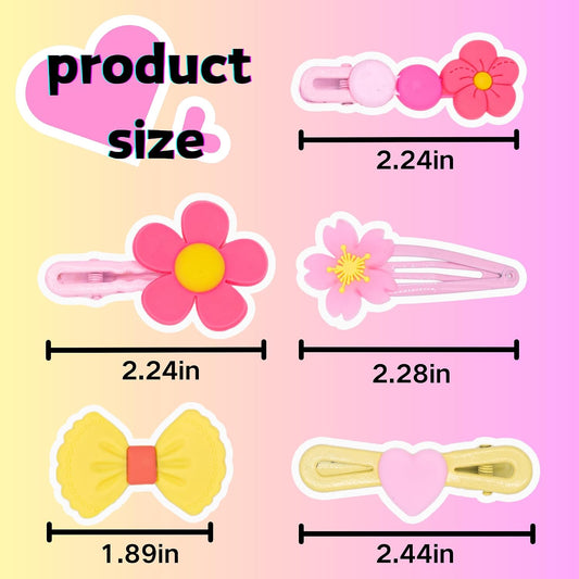 70PCS Hair Accessories for Girls Little Girl Hair Clips Barrettes for Baby Toddler Teens Women Kids Cute Candy Colorful Flower Gift for 6-18 Ages (Girls Hair Accessories)