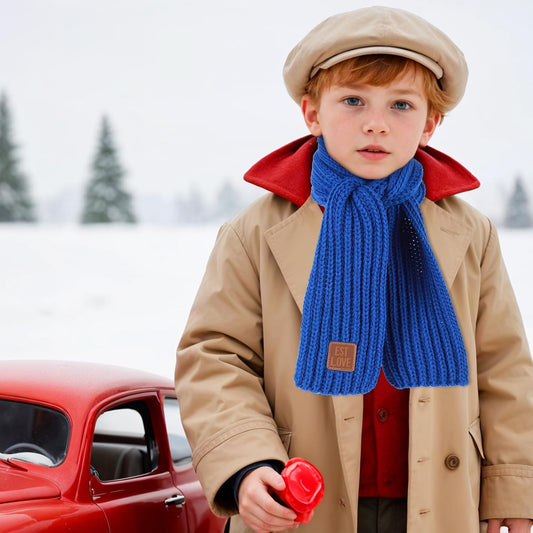 Abeillo Warm Kids Winter Knit Scarves Soft Knitted Neck Warmer Scarf Warm Scarves Wrap for Boys Girls
