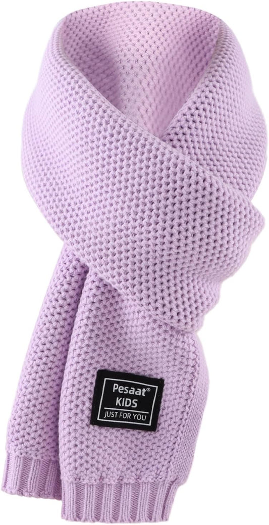 PESAAT Kids Winter Infinity Scarf Knit Cotton Toddler Boy Girls Scarves