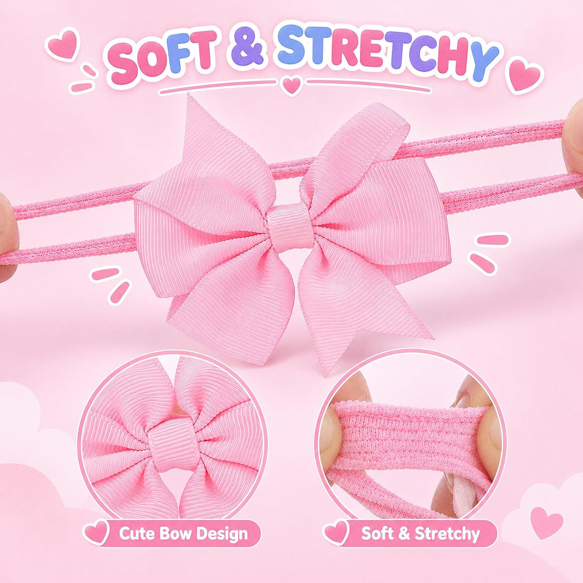 30pcs Toddler Hair Ties for Girls Baby Hair Ties Elastic Hair Scrunchies