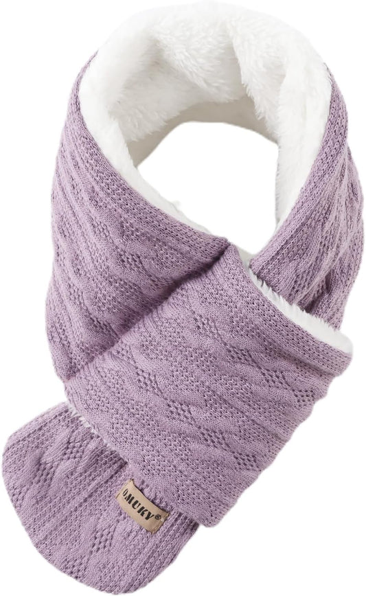 OMUKY Kids Scarf Fleece Warm Knitted Scarf Toddler Cold Weather Neck Warmer