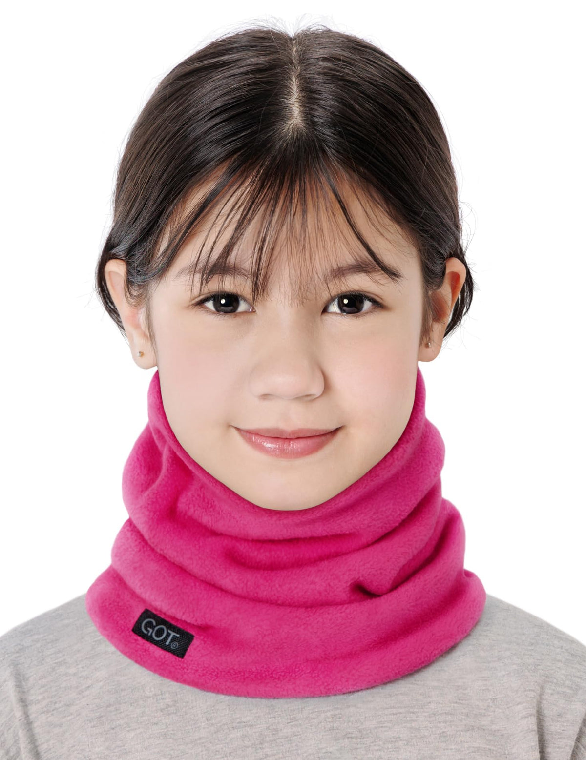 Kids Fleece Neck Warmer - Boys Girls Winter Scarf Neck Gaiter Scarf