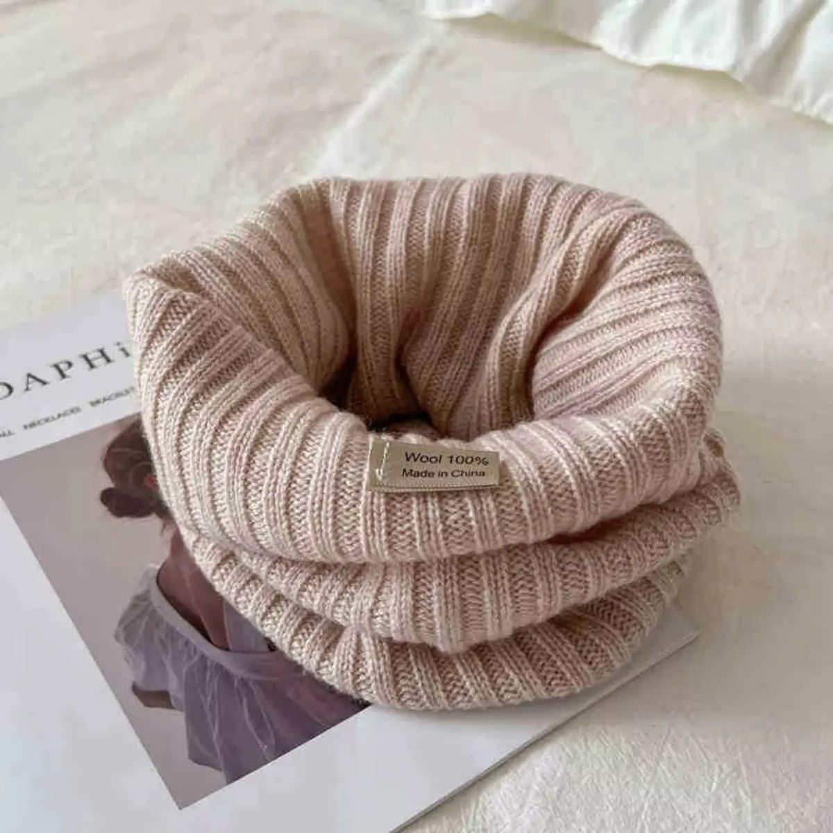 Autumn Winter Neck Warmer for Men and Women, Thickened Warm Knit Scarf, Fake Collar Design, Easy-To-Wear Headband Style