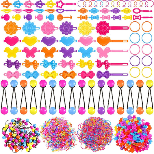 WILLBOND 1184pcs Self Hinge Hair Barrettes for Girls, Kid Hair Accessories