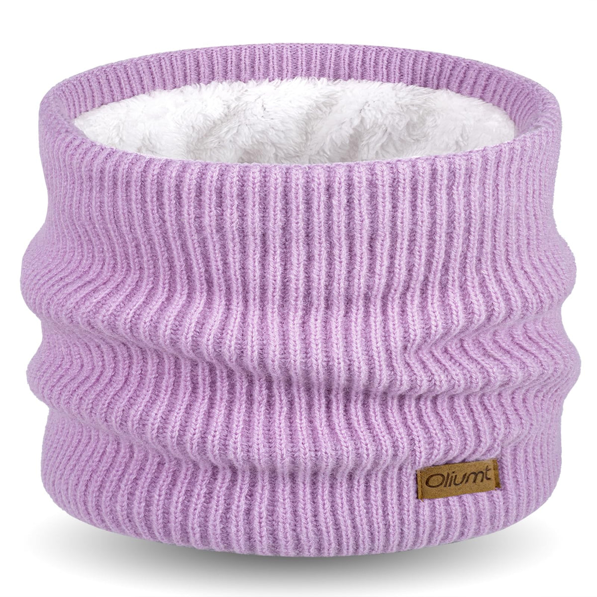 Kids Neck Warmer Winter Neck Gaiters Knitted Infinity Scarf for Boys Girls Fleece Lined Ski Mask for Cold Weather