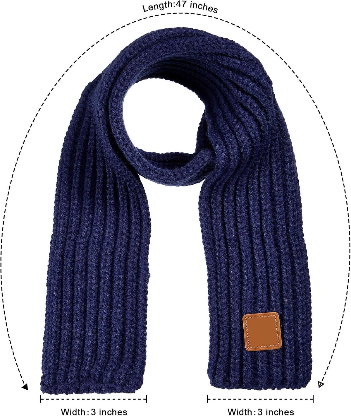 SATINIOR 9 Pieces Kids Knitted Scarf Winter Solid Color Toddler Warmer Scarf for Boy Girl(Simple Colors)