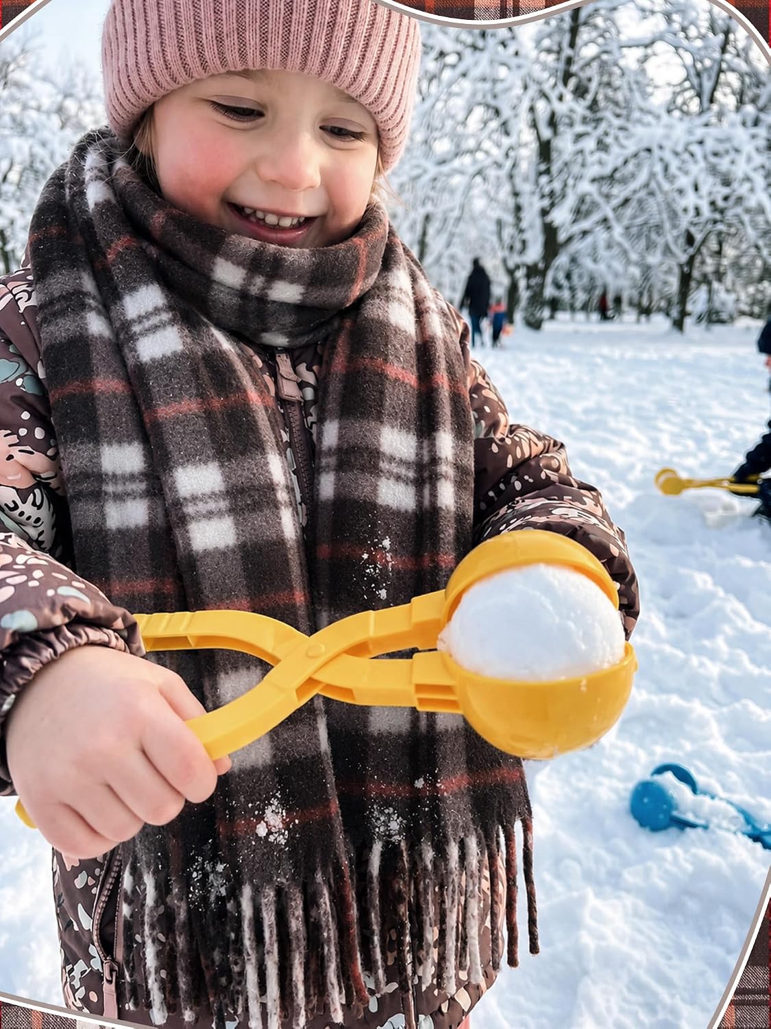 Bencailor 4 Pcs Kids Winter Scarf Kids Buffalo Plaid Scarves Christmas Warm Shawls Scarves Parent Child Scarf for Boys Girls