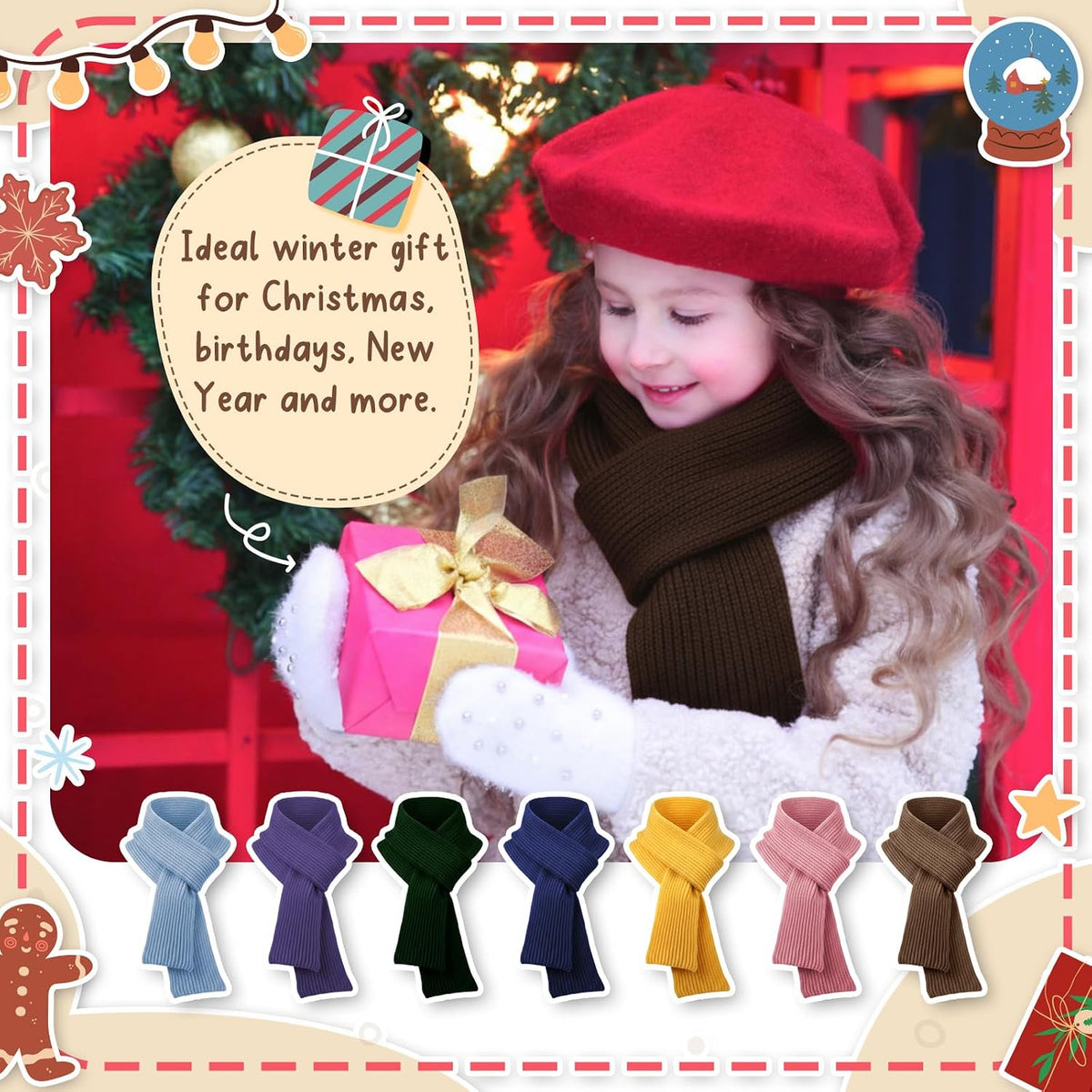 Knit Winter Scarves Boys Girls