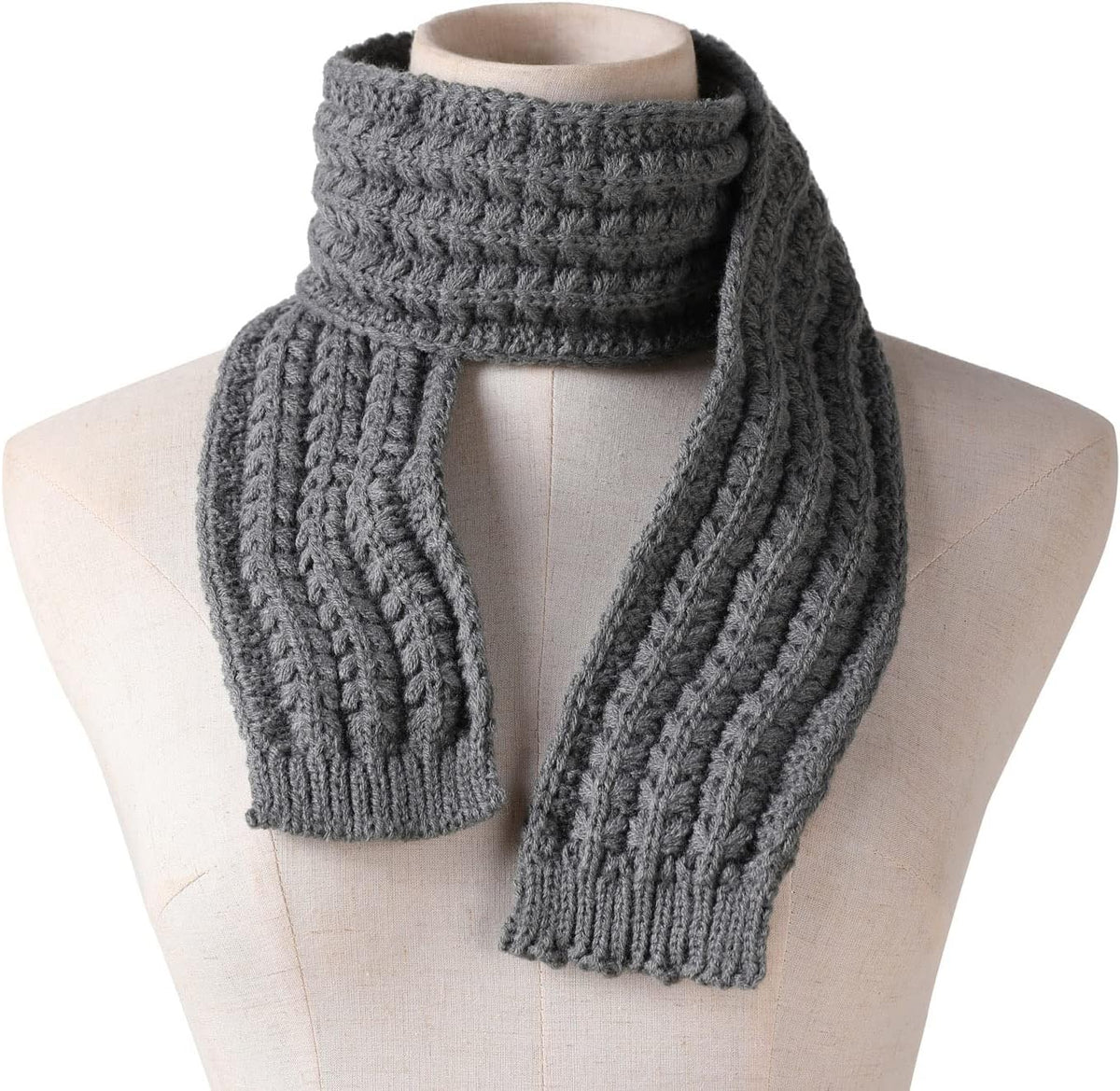 Kids Knitted Scarf Winter Fashion Solid Color Toddler Baby Warm Scarves Wrap Neck Warmer for Girls Boys
