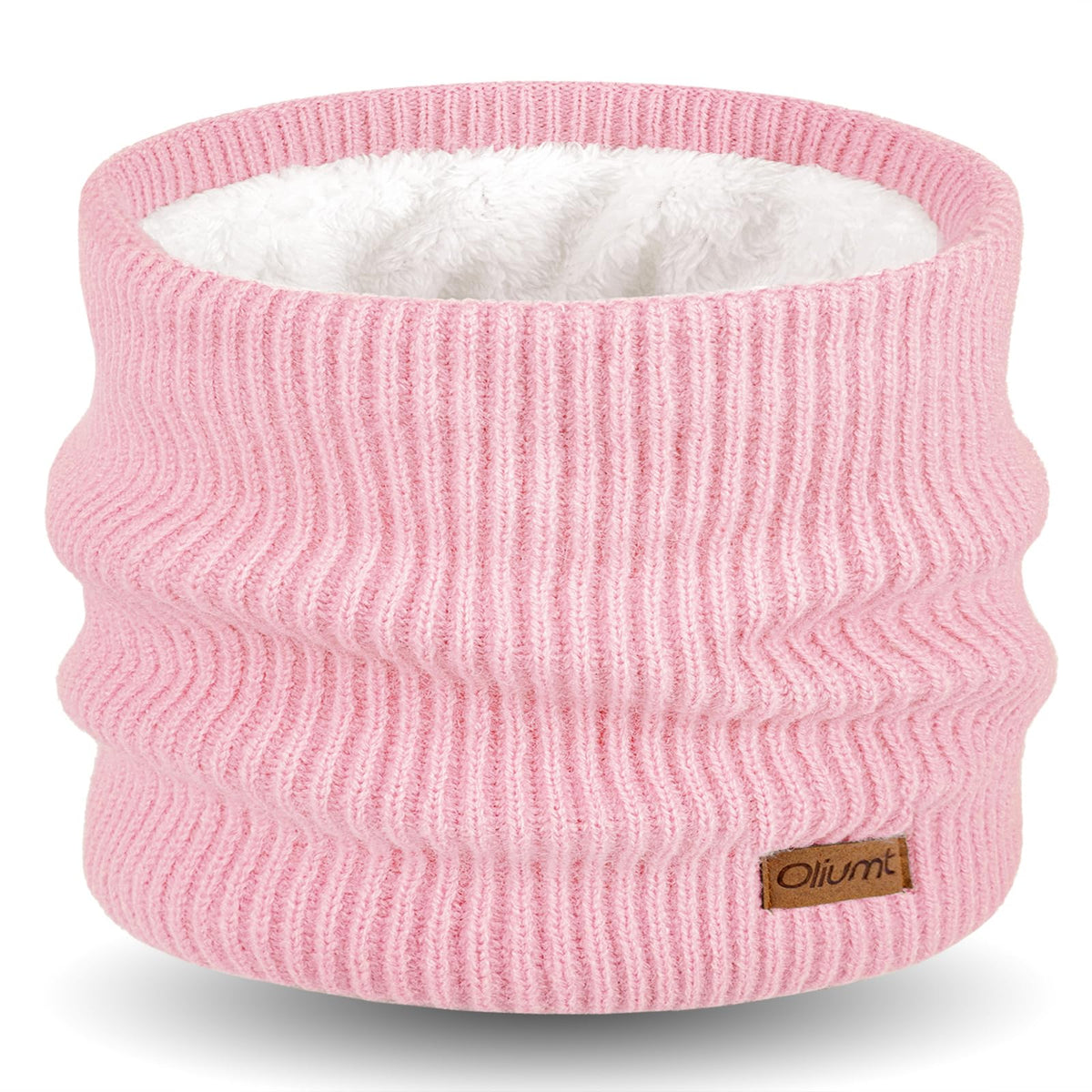 Kids Neck Warmer Winter Neck Gaiters Knitted Infinity Scarf for Boys Girls Fleece Lined Ski Mask for Cold Weather