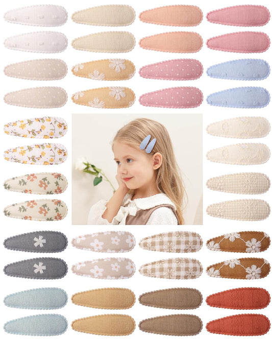 doboi Toddler Hair Clips for Girls Baby Barrettes-40PCS Pastel Floral
