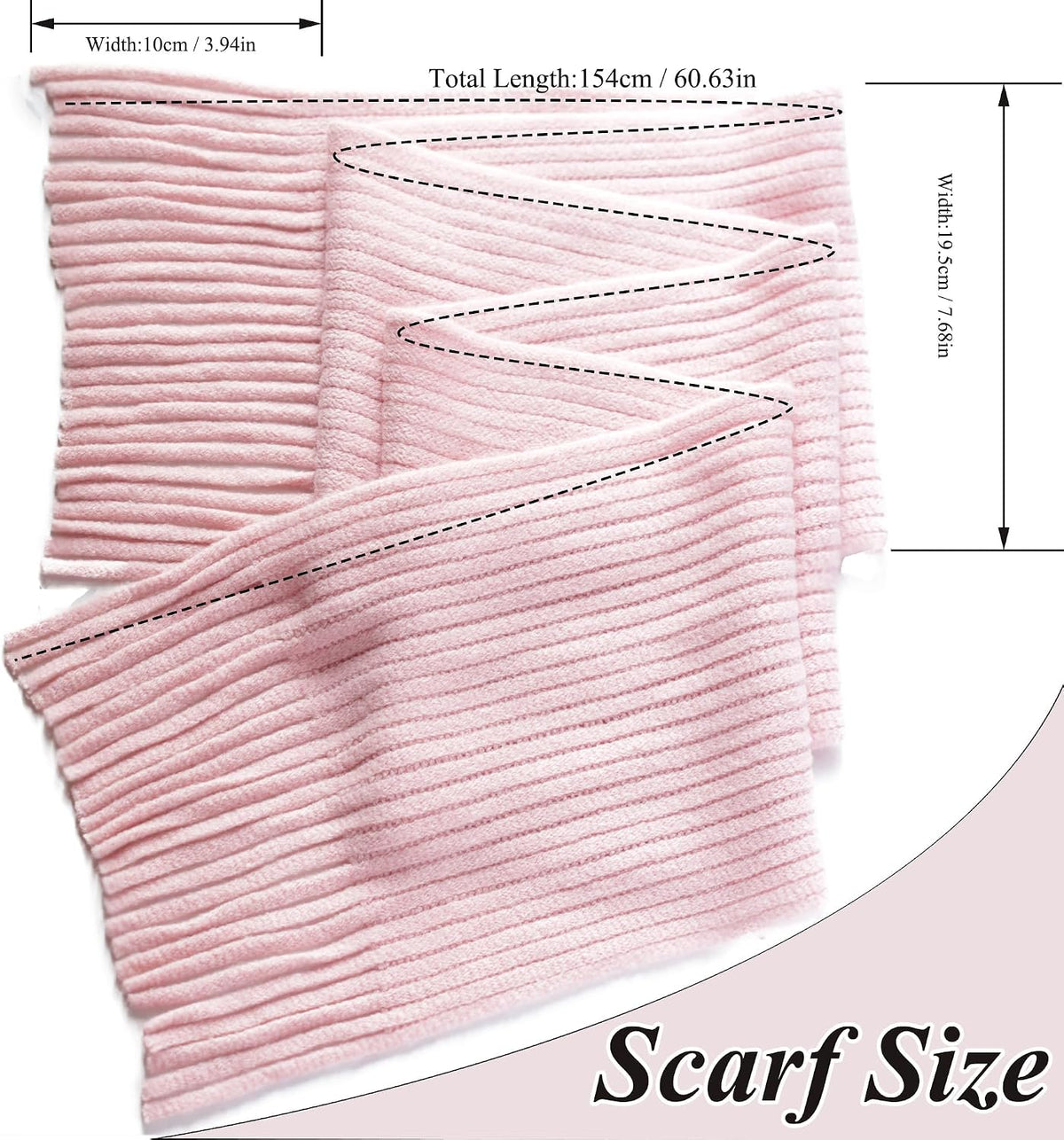 Girls Winter Knit Scarf for 2-14T Kids Soft Warm Solid Scarves