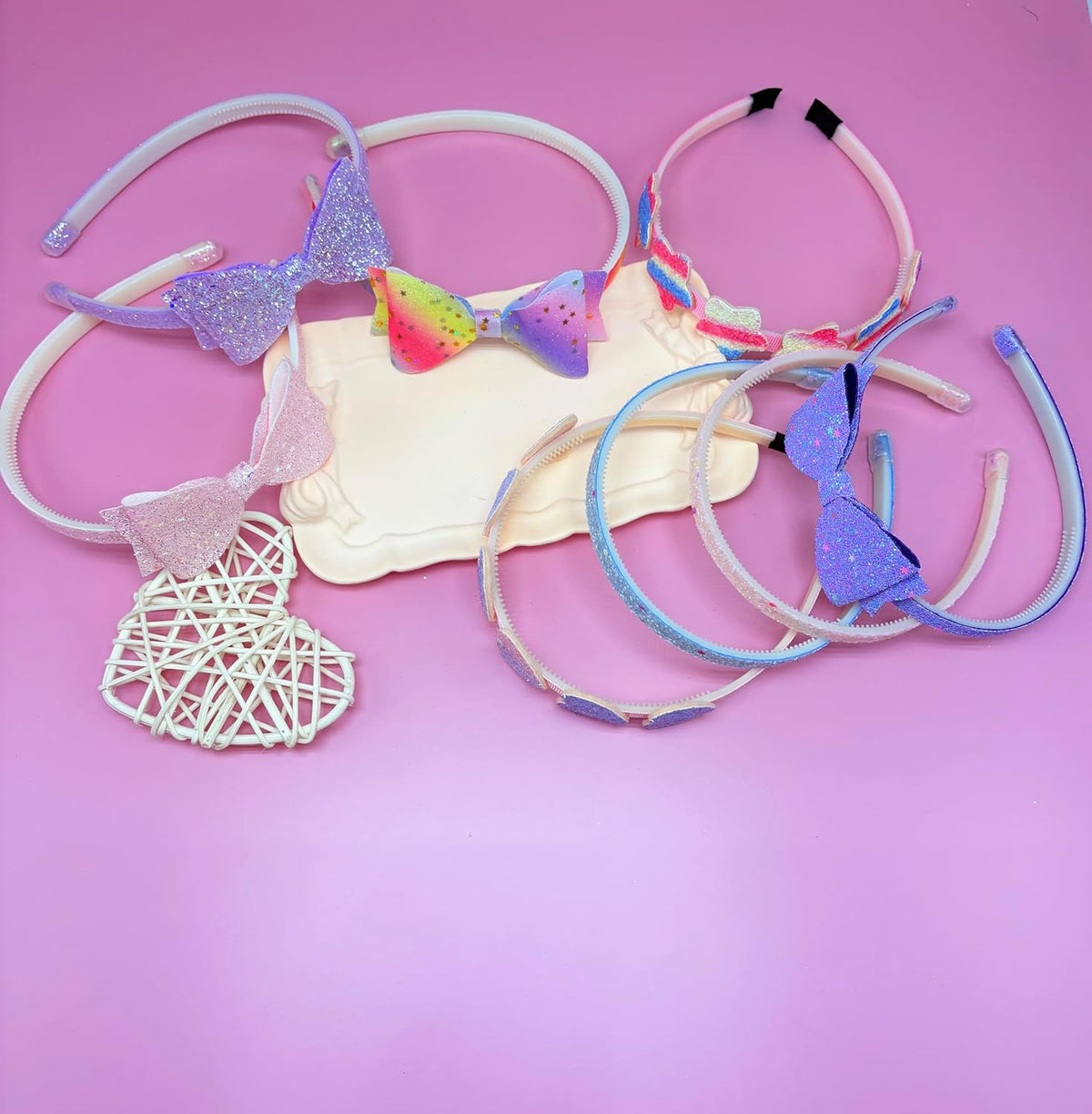 8PCS Headband for Girls,Cute Sparkly Girls Headband Glitter Hair Bands