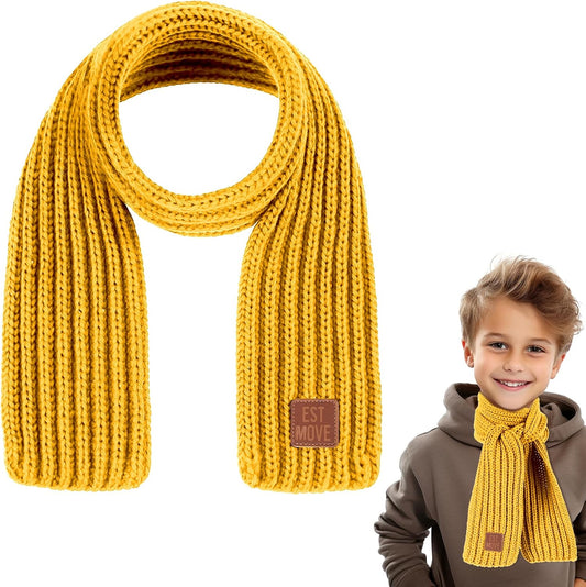 Abeillo Warm Kids Winter Knit Scarves Soft Knitted Neck Warmer Scarf Warm Scarves Wrap for Boys Girls