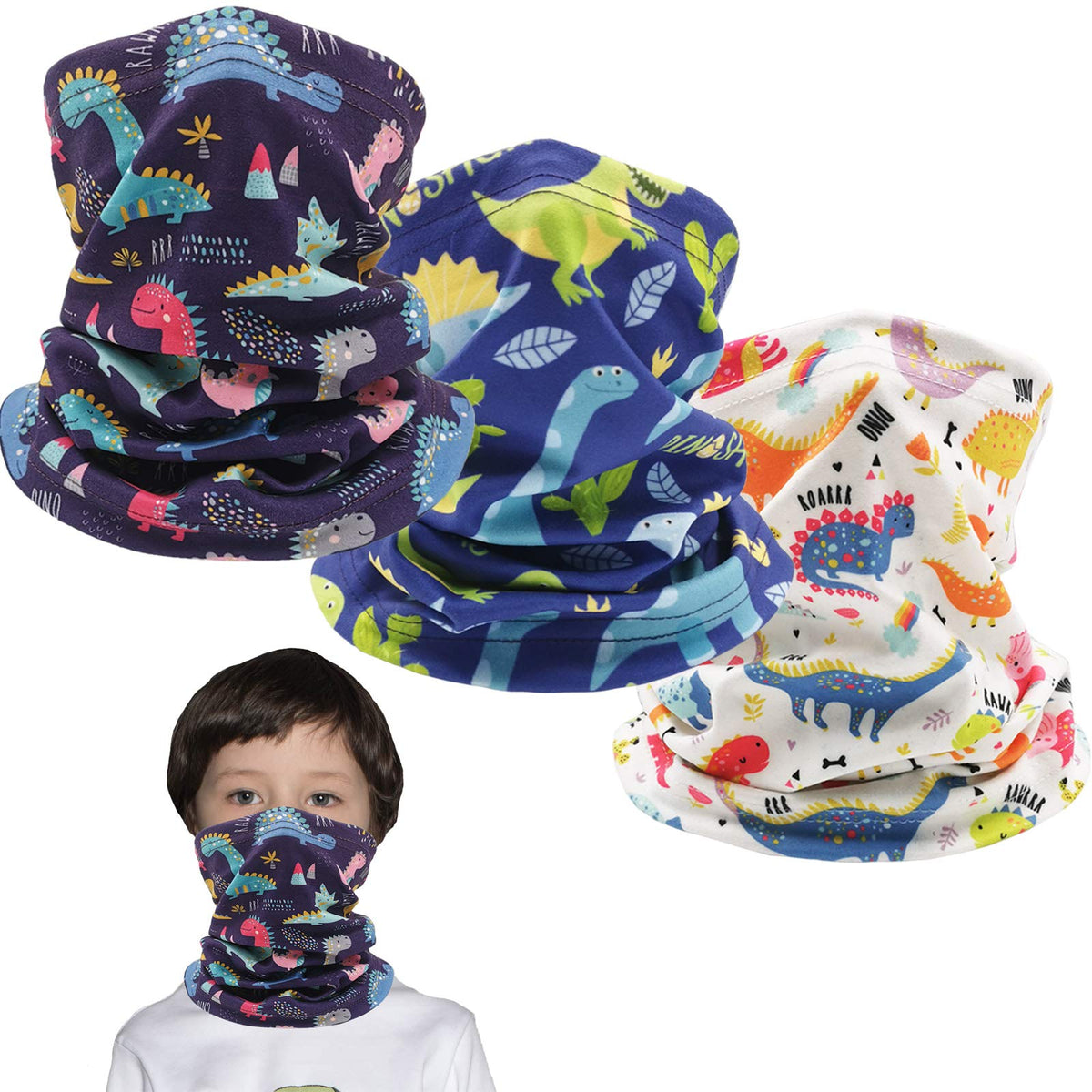 Kids Ski Mask Fleece Neck Gaiter Warmer Winter Face Cover for Boys Girls
